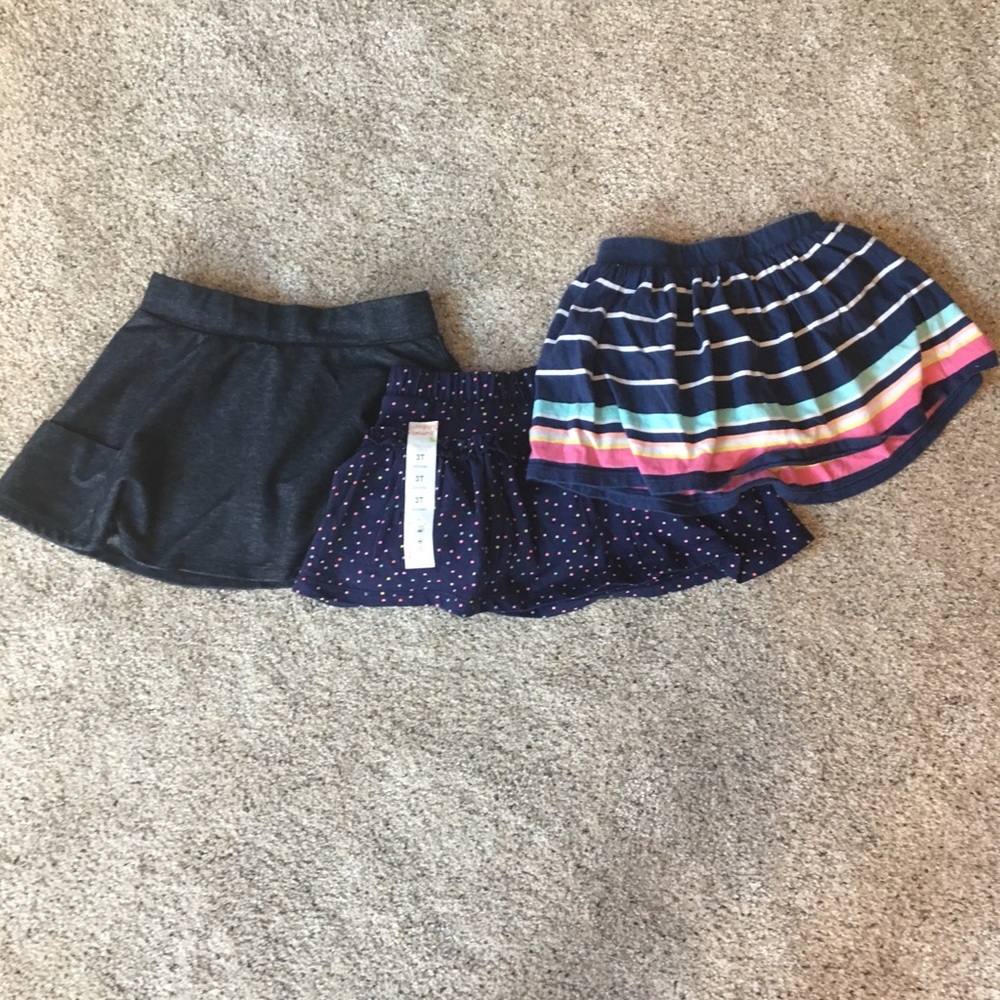 3T Girls Skirt / Skort / Scooter set of 3